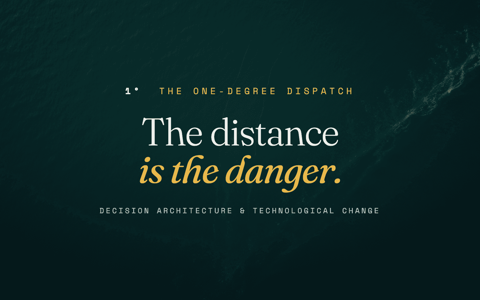the one-degree dispatch screenshot
